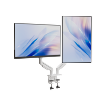 Soporte Ergonómico para Dos Monitores con Altura Ajustable, Compatible con VESA 75x75 100x100, para Uso Profesional en Juegos y Oficina