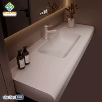 Robinet de lavabo rectangulaire mural moderne en bois massif blanc OEM 2025 Juerte, cuivre, céramique, pour salle de bain et salle à manger