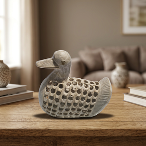 Objet décoratif en pierre savonneuse en forme de canard - Product Image 2