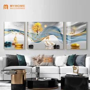 Wholesale interior diamond luxury crystal porcelain painting wall art paintings and wall arts