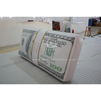 Usine directe taille personnalisée 2.3m décoration extérieure modèle d'argent modèle de dollar gonflable