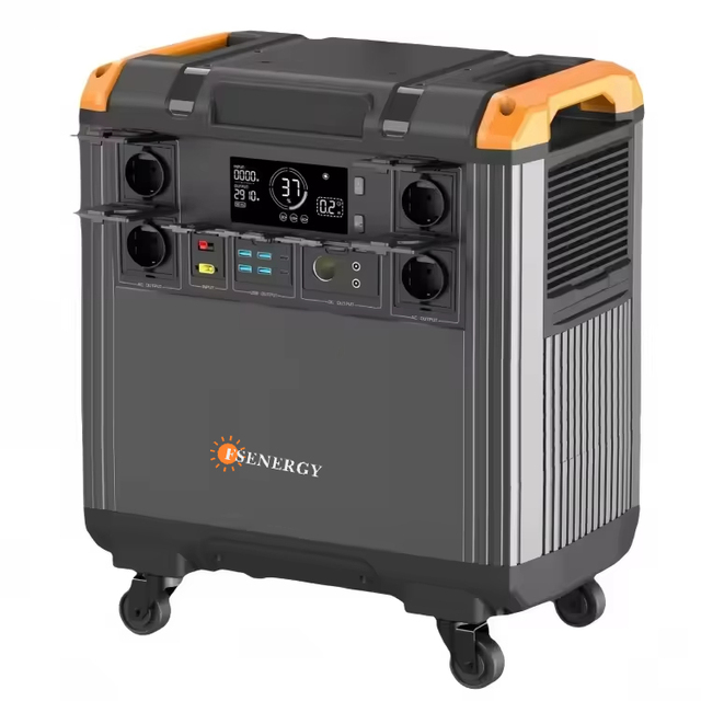 BIGINVERTER 3000W Portable Power Station High Capacity Home Solar Generator 5376WH Multiple AC Outlets External Battery MPPT Car