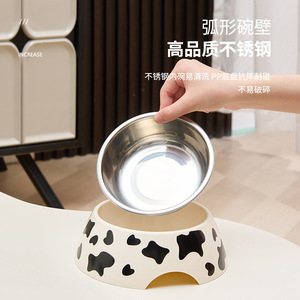 Bol pour chat en acier inoxydable, détachable, facile à nettoyer, pour l'alimentation et l'abreuvement des chats - Product Image 4