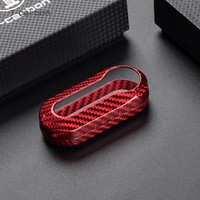 Housse de clé de voiture pliable en fibre de carbone T-carbon pour 500 - Vente directe usine - Étui de protection pour clé - Accessoire intérieur automobile