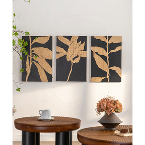 Artisanat mural vintage en bois de style Art déco pour décoration suspendue d'anniversaire de salon - Product Image 3