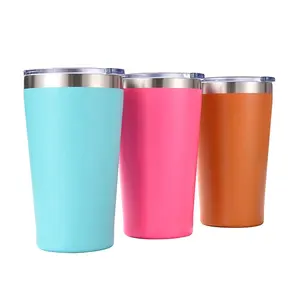 20 oz כפול קיר יין כוס Suppliers-Wholesale Double Wall Vacuum Insulated Travel Mugs Stainless Steel Tumbler Wine Cups 20 Oz Stainless Steel Tumbler