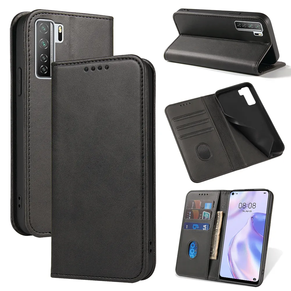 Cards Insert Wallet Phone Shell for Huawei 50 40 Pro Plus Flip Phone Back Cover for Huawei Nova Y90 Y70 9 SE Leather Phone Case