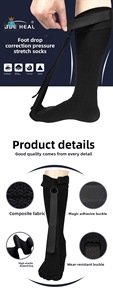 Chaussettes de nuit souples et extensibles pour fasciite plantaire et pied tombant, attelle de <span class=keywords><strong>compression</strong></span> pour le sommeil et le soulagement de la douleur au talon - Product Image 5