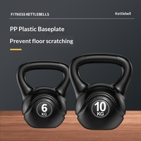 Kettlebell à coque rigide écologique avec poignée antidérapante pour la musculation à domicile, l'entraînement de force, les squats et la musculation en salle de sport