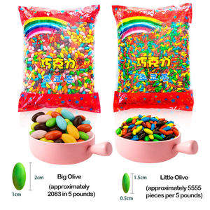 Vente en gros en vrac 2.5kg Mini bonbons chocolats colorés en forme d'olive au <span class=keywords><strong>cacao</strong></span> - Product Image 6