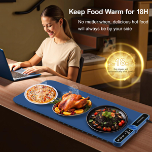 Adjustable Temperature Anti-Slip <b>Electric</b> Warming Tray Food Warmer <b>Pad</b> <b>Heating</b> Tray Mat Silicone Food Warming Mat - Product Image 3