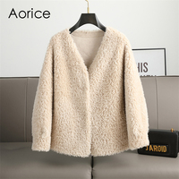 Manteau en fourrure de laine véritable de luxe pour femmes PUDI, veste d'hiver pour femme, parka en fourrure de mouton véritable, manteau CT1115