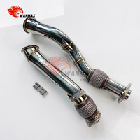 Premium TIG-Geschweißtes Poliertes Performance-Auto-Downpipe-Kit mit Klemmen Passend für BMW F97 X3M F98 X4M