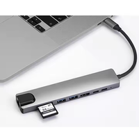 100w Power Delivery Carte SD TF 8 en 1 4K HDMI USB 3.0 USB C Adaptateur multiport USB C Hub pour MacBook Pro