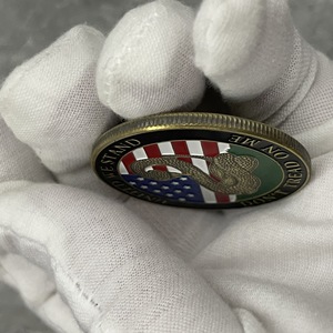 1776 Pièce de serpent américain Ne marchez pas sur moi Liberty Bell JFK Challenge Coin Bronze - Product Image 5
