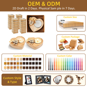 เชิงเทียนไม้รูปหัวใจ ของตกแต่งโต๊ะสไตล์ชนบทเรียบง่าย สำหรับงานแต่งงาน งานวันขอบคุณพระเจ้า งานฉลองครบรอบ ของชำร่วยงานเลี้ยง ของตกแต่งไม้ - Product Image 6