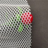 Tissu en maille de nylon blanc 50 g/m² respirant, léger (2 mm), 100 % nylon, pour robes de soirée et robes à paillettes, tissu tulle, tissu dentelle