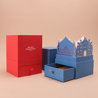 Boîte cadeau en papier magnétique et tiroir personnalisée de luxe, emballage cosmétique pour soins de la peau, boîte en carton recyclable