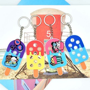 Portachiavi in PVC Morbido di Alta Qualità a Prezzo di Fabbrica, Colorato con Fori, Charm per Chiavi con Design Carino a Forma di Gelato - Product Image 2