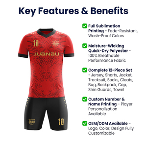 Maillot de football rétro personnalisé à manches longues ou courtes, sublimation, séchage rapide, maille, maillots de football vintage OEM en gros - Product Image 3