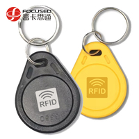 Porte-clés RFID ABS personnalisé, programmable, pour contrôle d'accès aux portes, porte-clés d'identification, 125KHz 13.56mhz, porte-clés RFID vierge