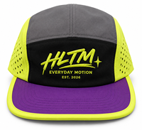 Casquette de camping léopard en nylon à 5 panneaux, perforée au laser, légère, séchage rapide, réglable, respirante, pour la course, la randonnée, les activités de plein air, unisexe