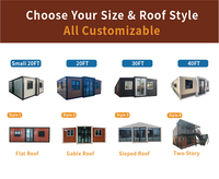 Maison préfabriquée extensible en conteneur de 40 pieds ou 20 pieds, prête à être expédiée, deux chambres, bâtiment préfabriqué, maison mobile, logement annexe