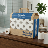 Papier toilette Langqiao 1 à 4 plis, en conteneur complet, fiable et durable, avec logo personnalisé, pour salle de sport