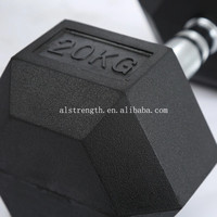 Haltères hexagonaux en caoutchouc avec noyau en fonte 2KG-32KG/50KG, légers, unisexes, pour la musculation, l'entraînement, la remise en forme, équipement de gym