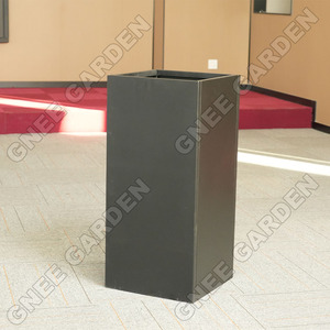 Weather Resistant Black Galvanized Metal <b>Planter</b> <b>Box</b> 350Lx350Wx760H with Divider Rust Proof Flower Pot Durable Garden Decor for - Product Image 6