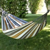 Hamac double en toile antiadhésive pour camping en extérieur et intérieur, balançoire pour enfants, épaissi, rayé, anti-retournement, portable et pliable