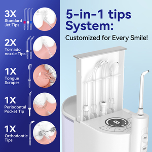 Irrigador Bucal Recargable SEAGO SG-8020 de 550 ml con 4 Modos, 9 Intensidades y Pantalla LCD - Product Image 3
