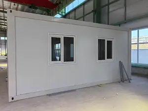 Casa pré-fabricada modular de 20 pés, casa de contêiner para restaurante, casa pré-fabricada de embalagem plana