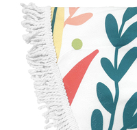Serviette de plage circulaire en microfibre 150x150cm à motif personnalisable, séchage rapide, impression numérique, pliable, sans sable, absorbante, été