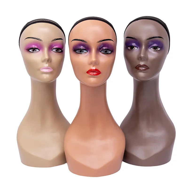 Mannequin Head for Wigs Making and Display Doll Head wig Mannequin stand Training Bald Manikin Head