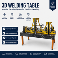 Plateforme de soudage 3D de taille personnalisable, table de soudage modulaire nitrurée à haute planéité pour le soudage par lots