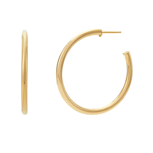 925 Silver Jewelry Classic 14k Gold Big <strong>Chunky</strong> Hollow Thick Hoop <strong>Earrings</strong> - Product Image 4