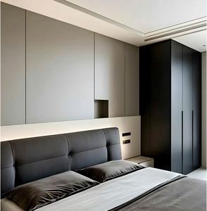 Ensembles de meubles de couleur simple noir, blanc et gris, modernes et minimalistes, personnalisation de toute la maison - Product Image 6