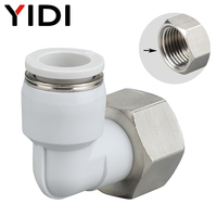 Raccord pneumatique haute pression YIDI PLF en laiton, filetage femelle BSP R, 4-10 mm, 1/8-1/2, connecteur de tuyau à raccord rapide, nylon/polyuréthane