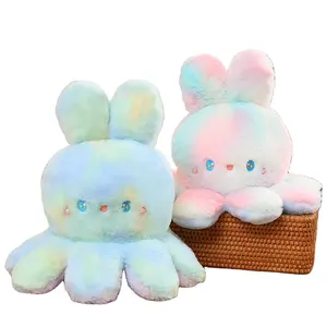 Wholesale New Reversible Bunny Plush Toys Double-Sided Rabbit Soft Doll Stuffed Soft Bunny Toy