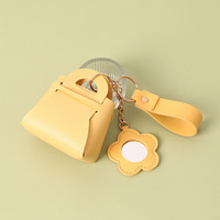 Dompet Koin Tas Mini Tempat Penyimpanan Earphone Liontin Gantungan Kunci Dompet Uang Kartun Kucing Kecil Kulit PU Simulasi