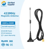 Antenne magnétique LoRa 433 MHz 868 MHz 915 MHz 3 dBi avec base magnétique hélicoïdale et câble RG174 pour passerelles IoT