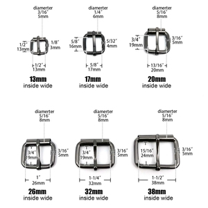 Métal Intérieur Large 13-38Mm Sac à Main en Cuir Sac à Dos Sangle de Chaussure <span class=keywords><strong>Ceinture</strong></span> Web Ajuster Boucle Ardillon Fermoir Rectangle Anneau Carré - Product Image 6