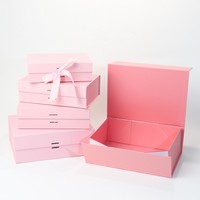 Boîte d'emballage cadeau magnétique rose de luxe personnalisée avec logo en relief, recyclable, pour vernis à ongles, huile, blush, crème pour le visage, crème pour les yeux