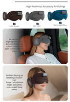 Masque de sommeil intelligent transfrontalier à IA avec application, masque oculaire intelligent lesté en mousse à mémoire de forme, bloquant la lumière, avec musique Bluetooth et massage des yeux