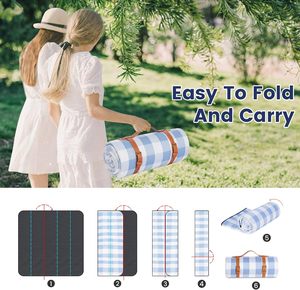 Wholesale Customized Style Polyester Oxford Waterproof Foldable Tent Grass Beach Three Layer Thick <b>Picnic</b> Mat <b>Blanket</b> - Product Image 3