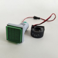 Voltmeter Amperemeter Frekuensi Meter Digital LED 60-500V 100A 20-75Hz Bersertifikasi CE RoHS Kelas Akurasi 0.5