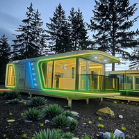 Villa modulaire préfabriquée en acier, maison de jardin, conteneur portable, maisons mobiles pour camping, hôtel, espace, villas capsules mobiles