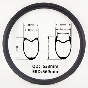 Vélos de course sur route haut de gamme SoarRocs 700C 28 mm de largeur 33/38 mm Système de frein à disque en fibre de carbone léger prêt pour le <span class=keywords><strong>tubeless</strong></span> Durable - Product Image 2