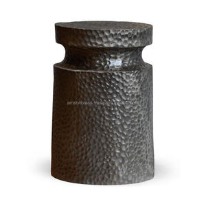 Antique Finishes Hammered Drum <b>Stool</b> Luxury Design Metal Iron Decorative Side Table for Home Decoration - Product Image 2